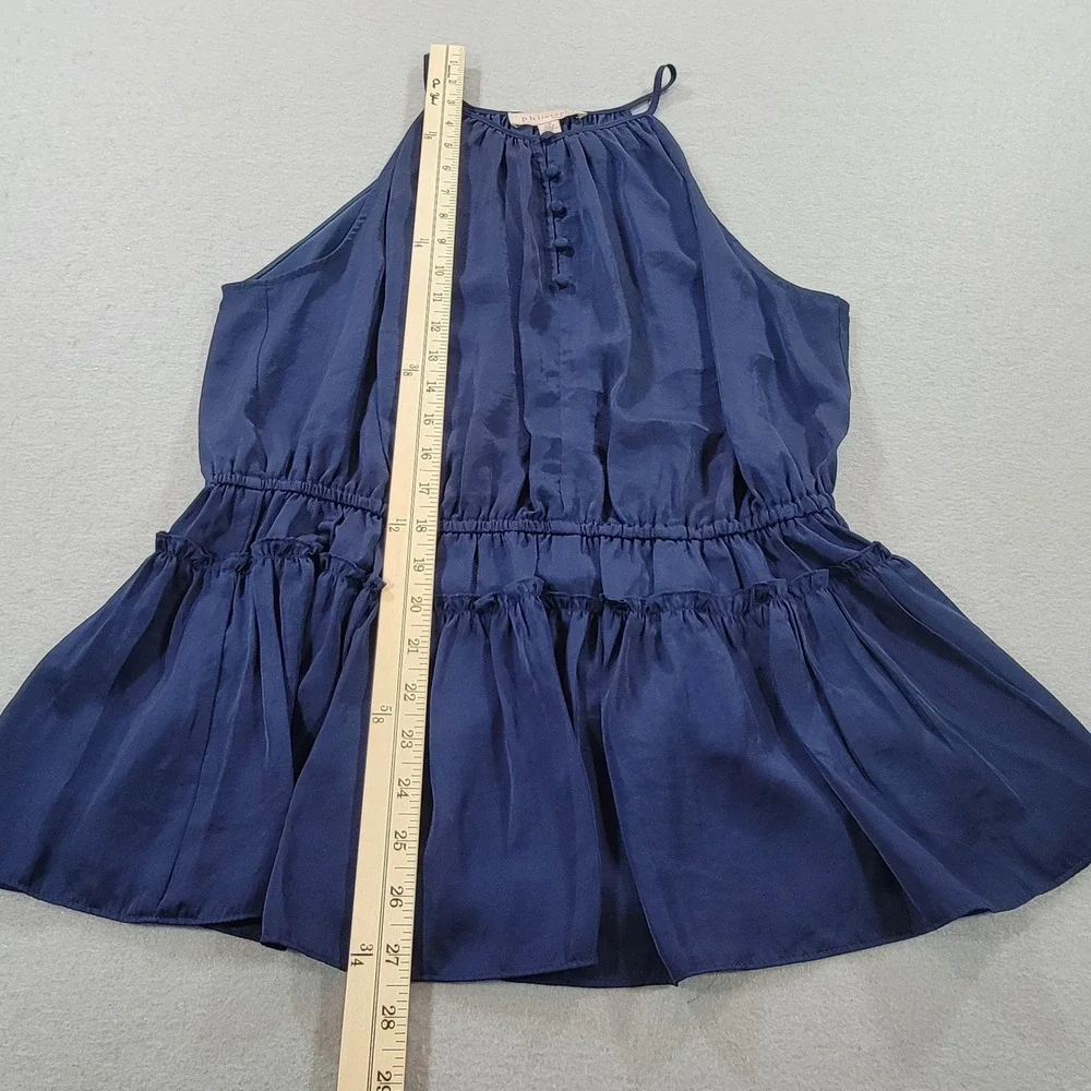 Philosophy‎ Halter Neck Ruffle Hem Blouse Sleeveless Flowy Women's Size Large